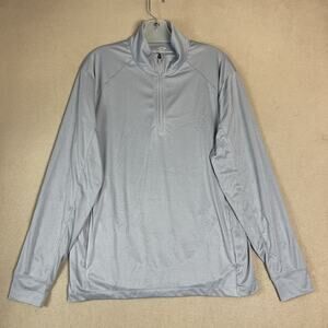 Vineyard Vines Shirt Mens M Gray Performance 1/4 Zip Long Sleeve Athletic